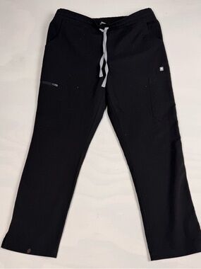 Figs Technical Collection Kade Cargo Scrub Pants Black Women’s M 26” Inseam